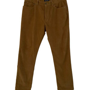 J.Crew Pants Men's Size 34x32 Brown Corduroy Straight Flex Stretch Everyday